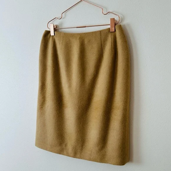 Talbots camel hair Tailored Pencil skirt made in Italy Tan - Picture 8 of 11